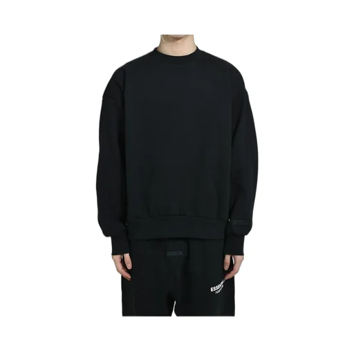 Classic Fit Fleece Crewneck / Jet Blk