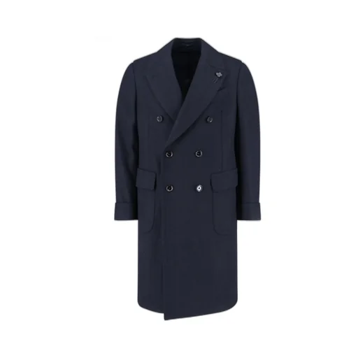 Lardini Double Breasted Flower Detailed Coat