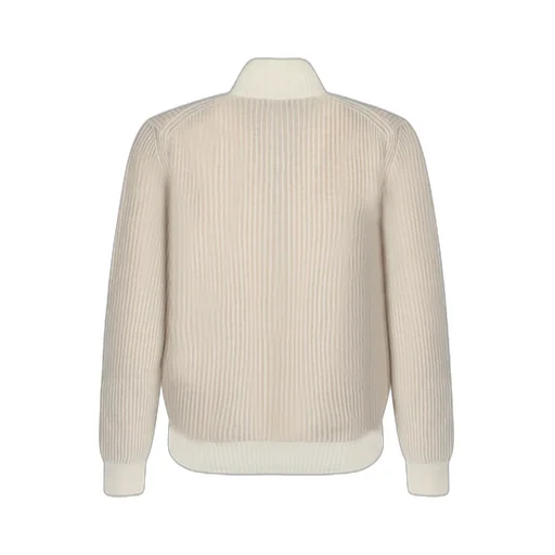 Lardini High Neck Zip-Up Cardigan
