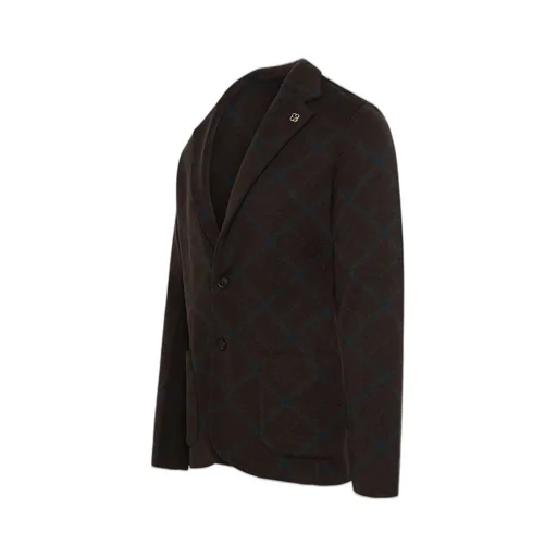 Lardini Single Breasted Checked Jacket
