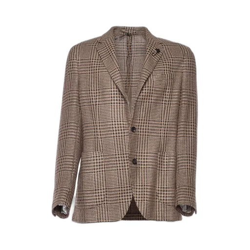 Lardini Single-Breasted Checked Blazer