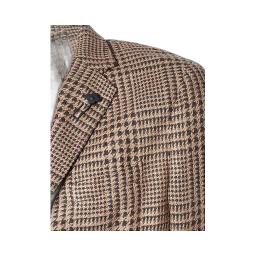 Lardini Single-Breasted Checked Blazer