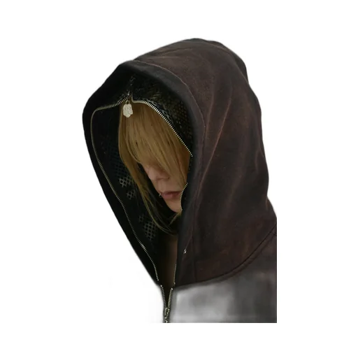 Camo Face Full Zip Hoodie / Blk