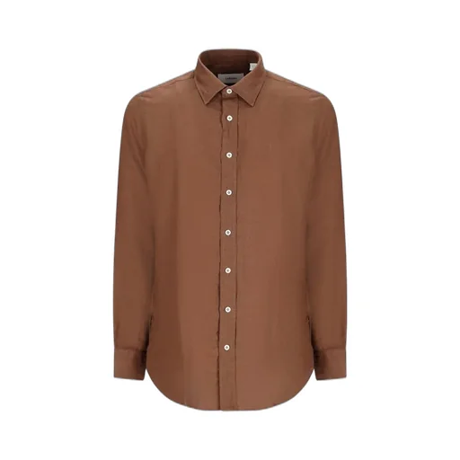 Lardini Long-Sleeved Curved Hem Shirt