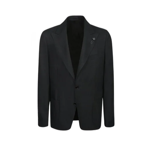 Lardini Brooch-Detail Single-Breasted Tailored Suit