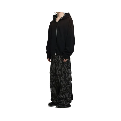 Camo Face Full Zip Hoodie / Blk