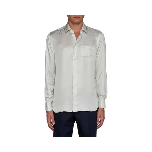 Lardini Long Sleeved Striped Buttoned Shirt