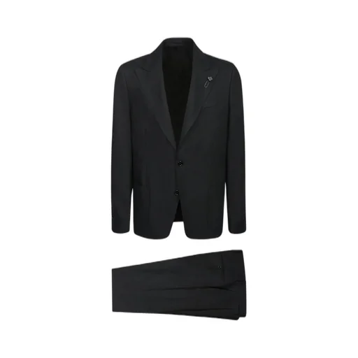 Lardini Brooch-Detail Single-Breasted Tailored Suit