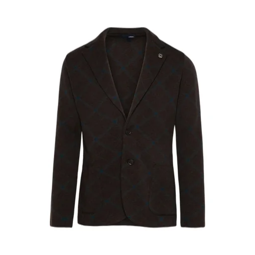 Lardini Single Breasted Checked Jacket