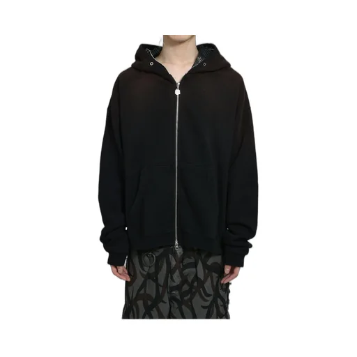Camo Face Full Zip Hoodie / Blk