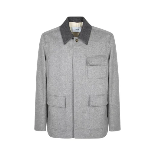 Lardini Contrast Collar Long Sleeved Shirt Jacket