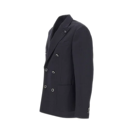 Lardini Herringbone Double-Breasted Jacket