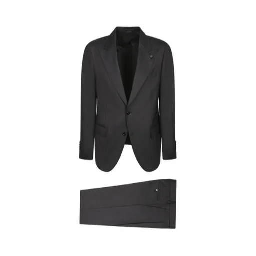 Lardini Herringbone Single Breasted Suit
