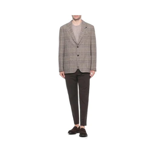 Lardini Prince Of Wales Pattern Jacket