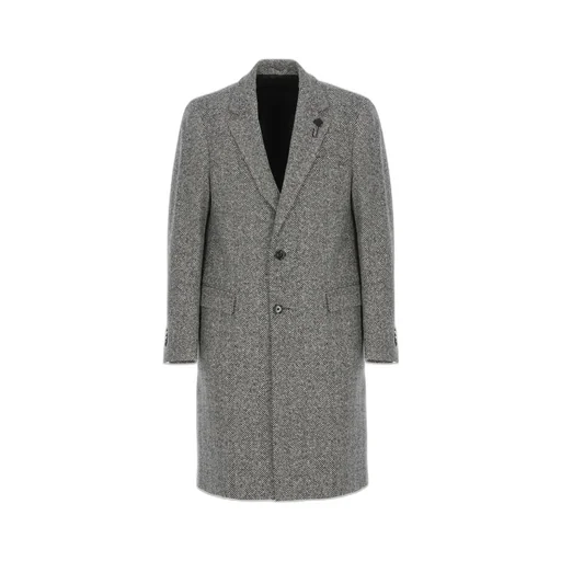 Lardini Herringbone Wool Coat