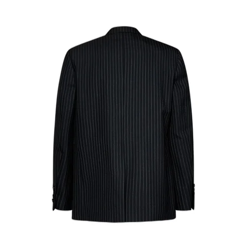 Lardini Pinstriped Single-Breasted Long-Sleeved Jacket