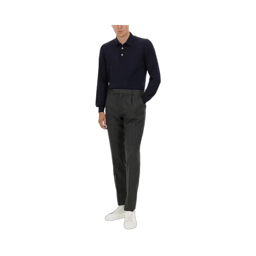 Lardini Long-Sleeved Knitted Polo Shirt