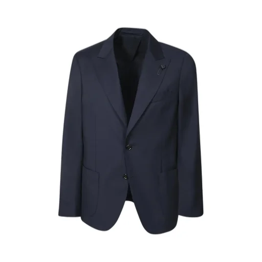 Lardini Brooch-Detail Single-Breasted Tailored Suit
