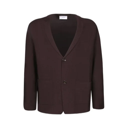 Lardini Notched-Lapels Knitted Cardigan