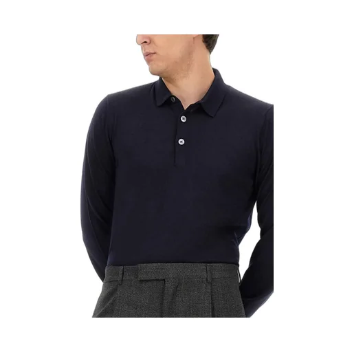 Lardini Long-Sleeved Knitted Polo Shirt