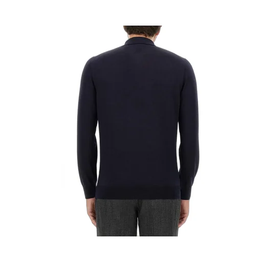 Lardini Long-Sleeved Knitted Polo Shirt
