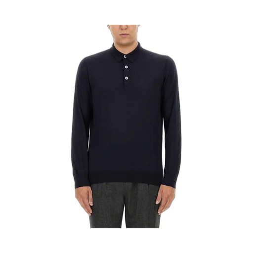 Lardini Long-Sleeved Knitted Polo Shirt