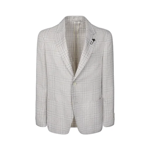 Lardini Single-Breasted Checked Blazer