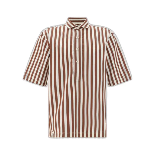 Lardini Short Sleeve Striped Shirt