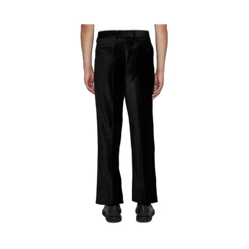 Lardini Velvet Mid-Rise Straight Leg Pants