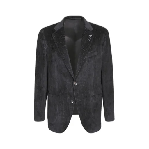 Lardini Brooch-Detail Single-Breasted Jacket