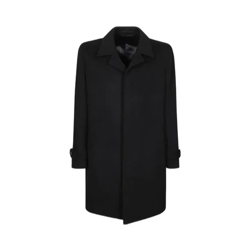 Lardini Long-Sleeved Brooch-Detailed Coat