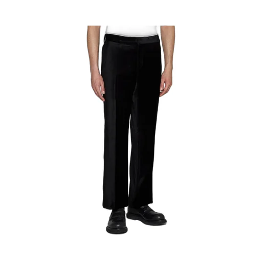 Lardini Velvet Mid-Rise Straight Leg Pants