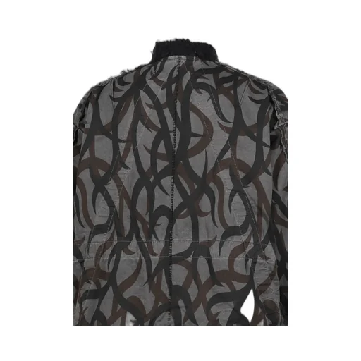 Slash Seam Tribal Camouflage Flight Jacket / Blk