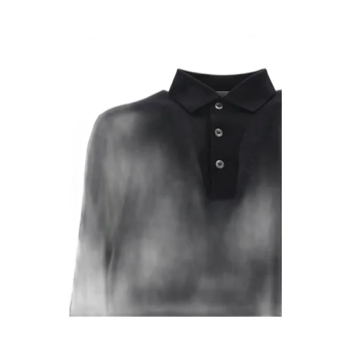 Lardini Long Sleeve Fine-Knit Polo Top