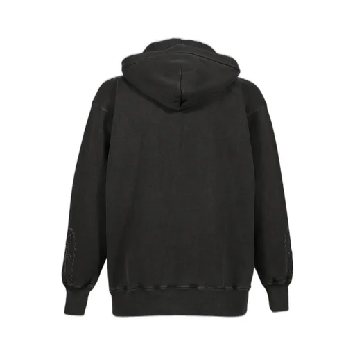 Hand Embroidery Hoodie / Blk. Sil Deco
