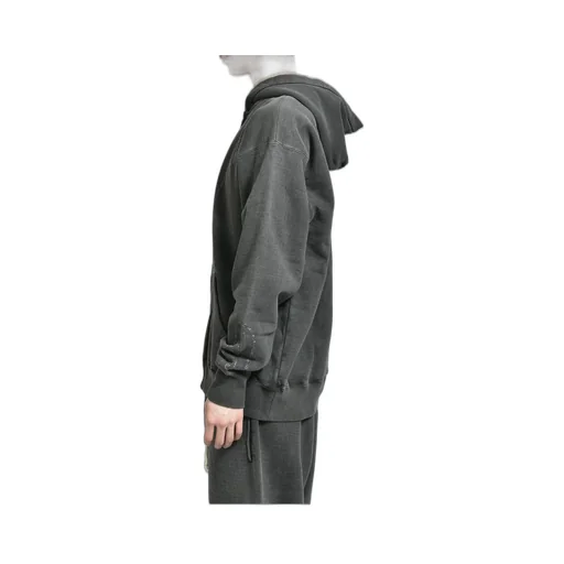 Hand Embroidery Hoodie / Blk. Sil Deco