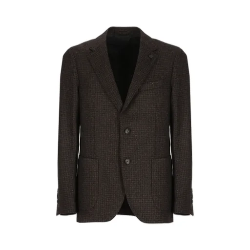 Lardini Houndstooth-Pattern Single-Breasted Blazer