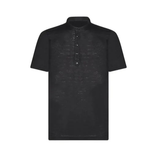 Lardini Short Sleeved Mock-Neck T-Shirt