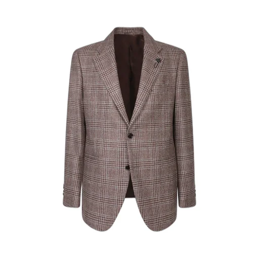 Lardini Single-Breasted Checked Tailored Blazer
