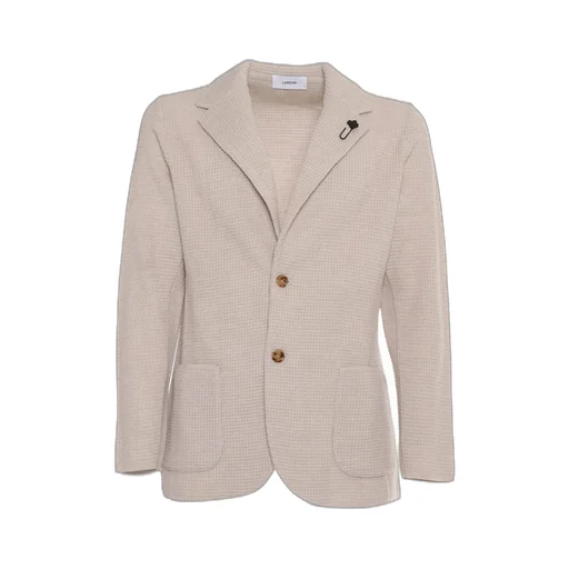 Lardini Single-Breasted Waffle-Knit Blazer
