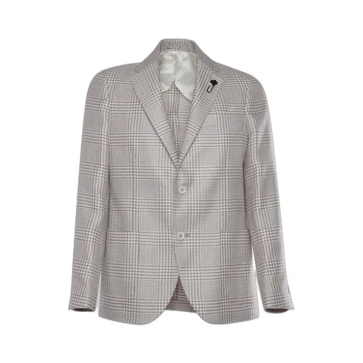 Lardini Checked Single-Breasted Tailored Blazer