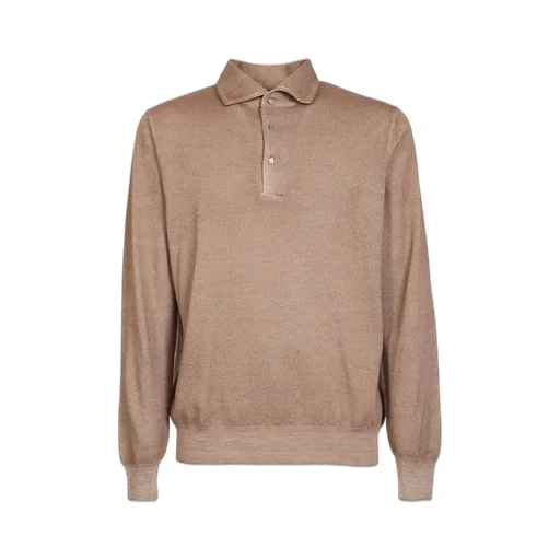 Lardini Long-Sleeved Knitted Polo Shirt