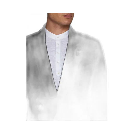 Lardini Brooch Detailed Knitted Double-Breasted Blazer