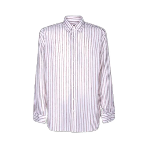 Lardini Halo-Stripe Button-Up Shirt