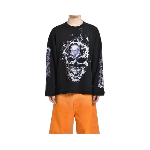 Skull Longsleeve / Blk