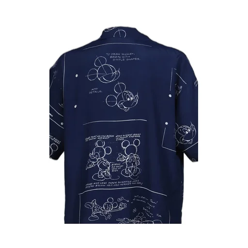 Disney Aloha Shirt Mickey Mouse / Nvy