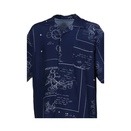 Disney Aloha Shirt Mickey Mouse / Nvy