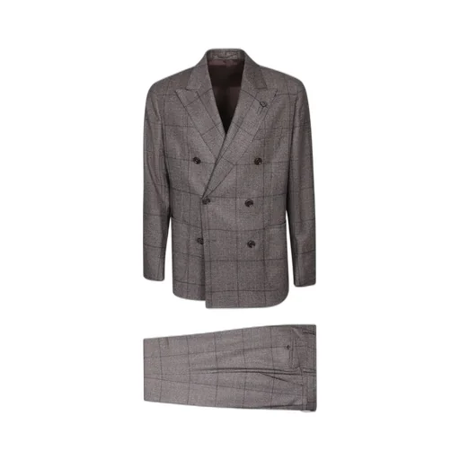Lardini Two-Piece Checked Tailored Suit