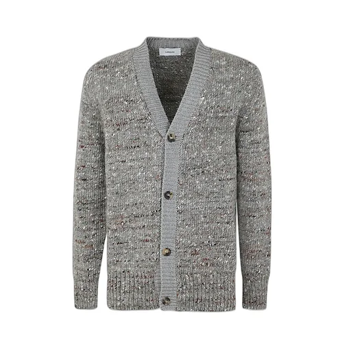 Lardini MÉLange Button-Up Ribbed-Trim Cardigan
