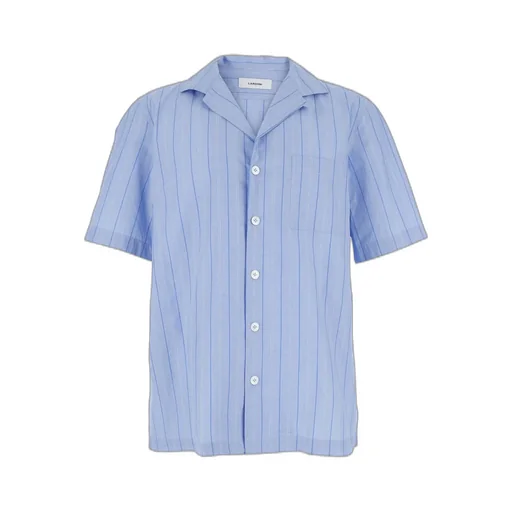 Lardini Striped Shirt With Cuban Collar